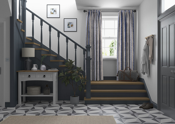 Guarda Stripe, Indigo - Made to Measure Curtains - Image 5